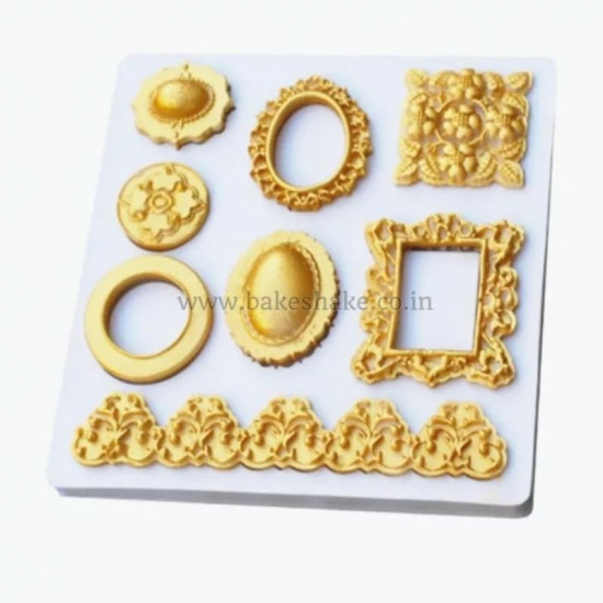 Fondant picture frame clearance mould